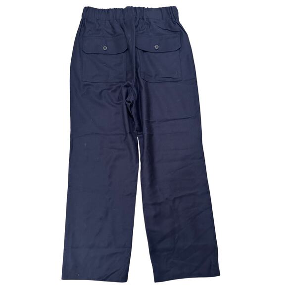 Max Mara Weekend Women's Hateley Soft Wool Flannel Pull-on Trousers Navy, size 2 - Picture 10 of 10